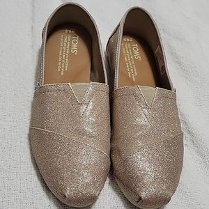 Gold Glitter TOMS.